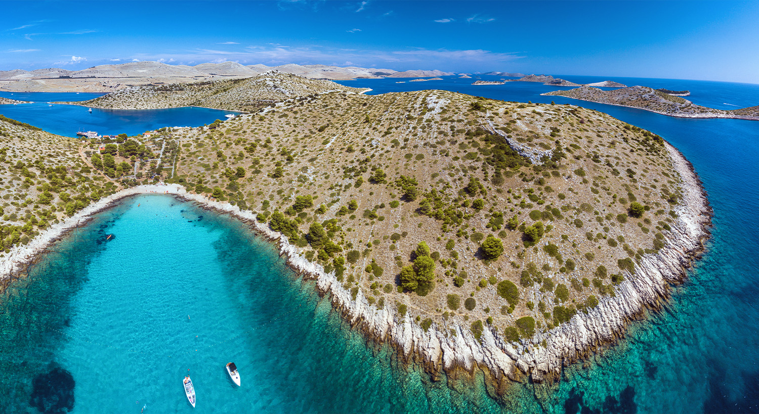 Turquoise bay on Kornati Islands National Park