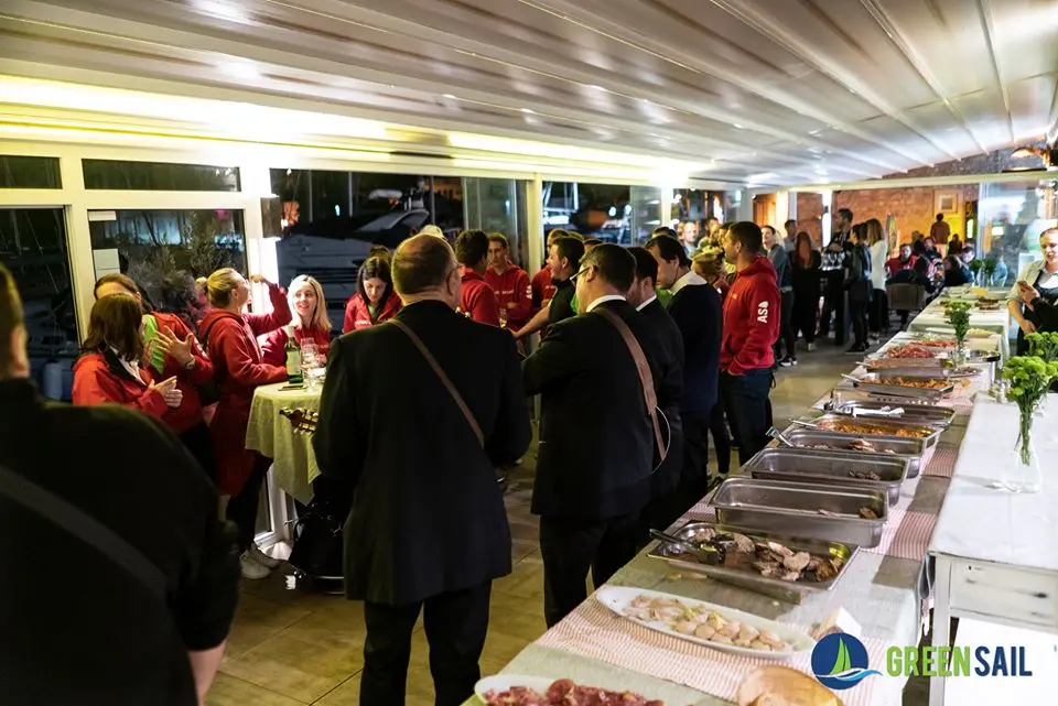 Dinner and music that Green Sail organized for Croatian yacht charter companies and volunteers