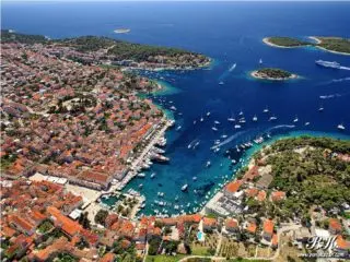 Hvar, Croatia from the air - Orvas Yachting